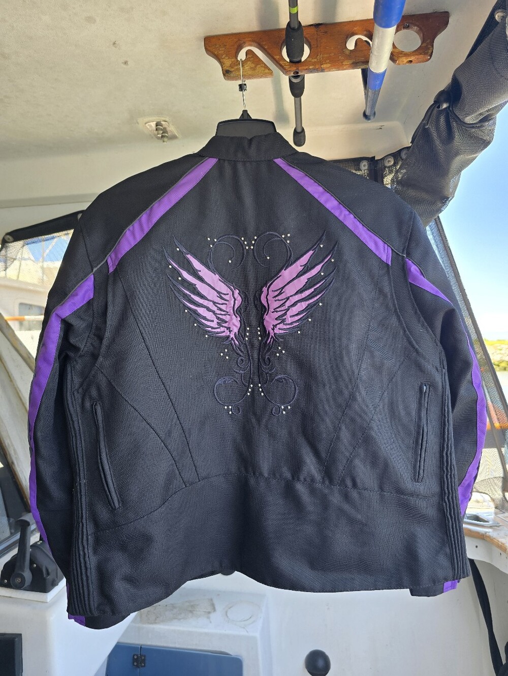 Milwaukee Performance Motorcycle Jacket Black/Purple Detailing Sz XXL